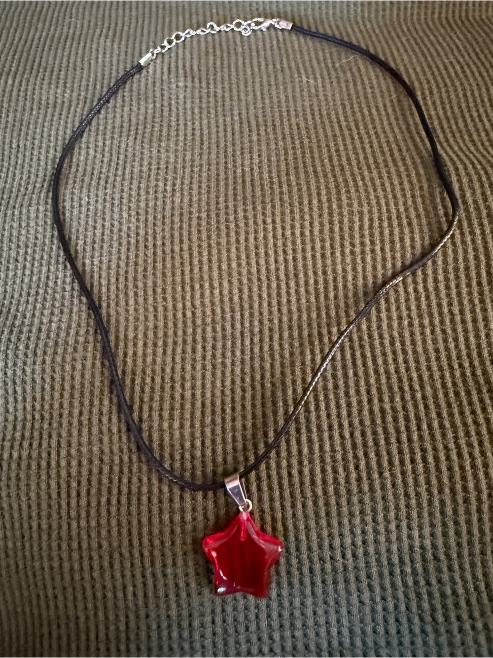 Red Star Pendant Necklace - Women's Jewelry